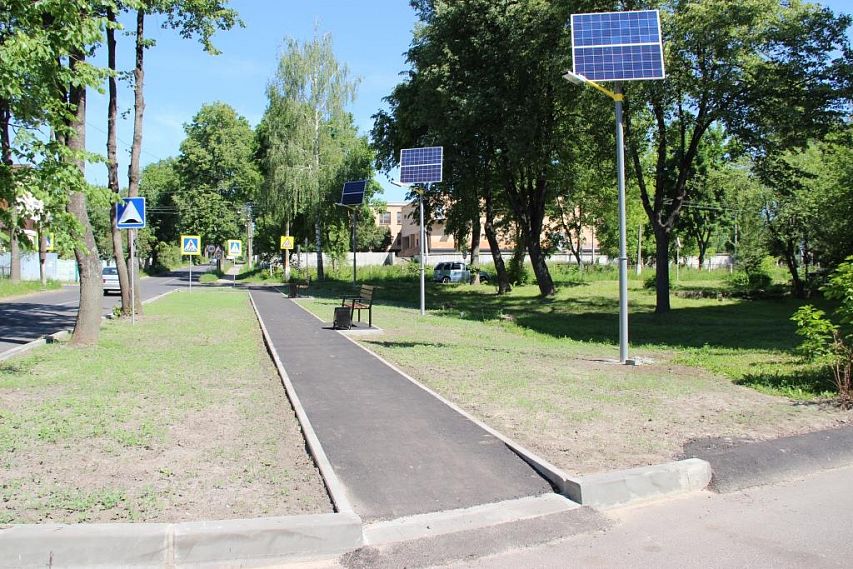 В Железногорске в районе школ №1 и №6 появился благоустроенный перекрёсток