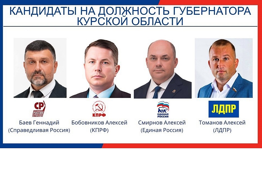 Завершена регистрация кандидатов на выборах губернатора Курской области