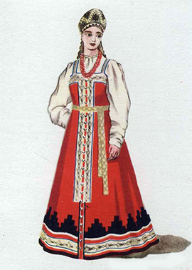 Выставка «Женский народный костюм – яркие краски России…»