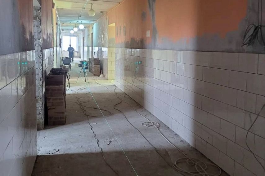 В Железногорском доме социального обслуживания продолжается капитальный ремонт