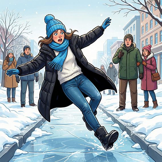 Как избежать неприятностей в гололёд