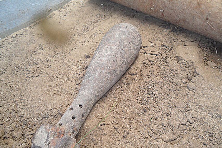 Под Железногорском нашли снаряд времён Великой Отечественной войны