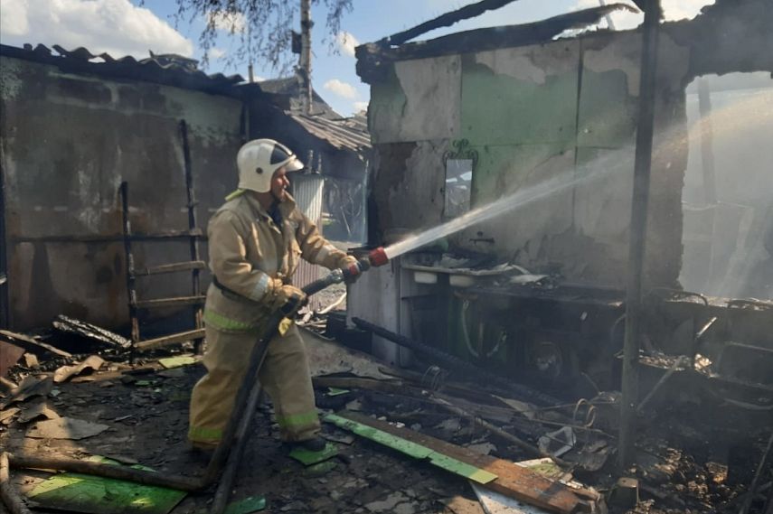 В Железногорском районе в результате пожара погибла пожилая женщина