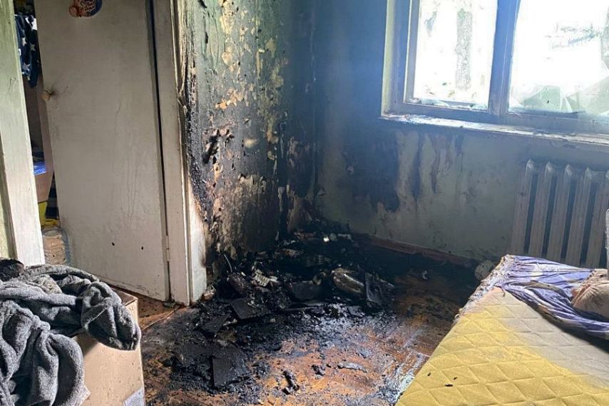 В Железногорске только счастливое стечение обстоятельств не привело к тяжёлым последствиям при пожаре