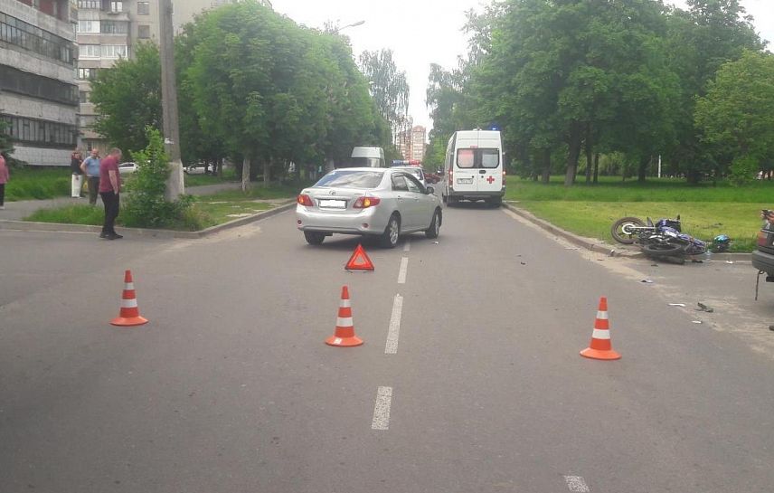 В Железногорске столкнулись Toyota и мотоцикл