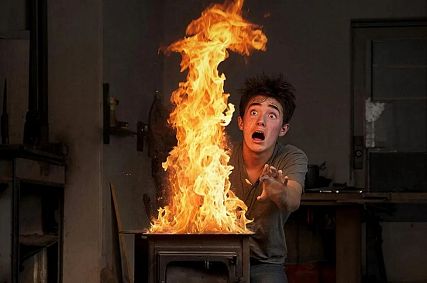 В Железногорском районе подросток получил ожоги лица