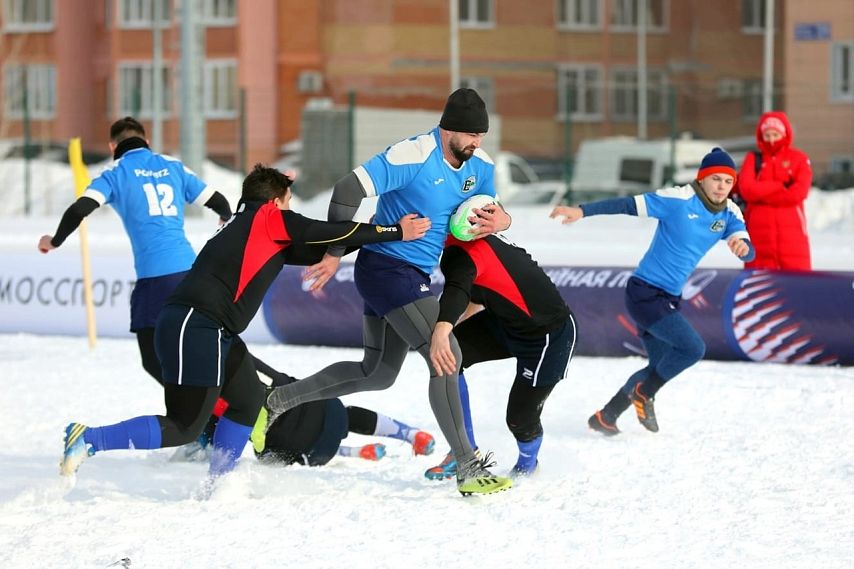 Железногорский регбийный клуб «Руда» выступил в финале чемпионата России по регби на снегу