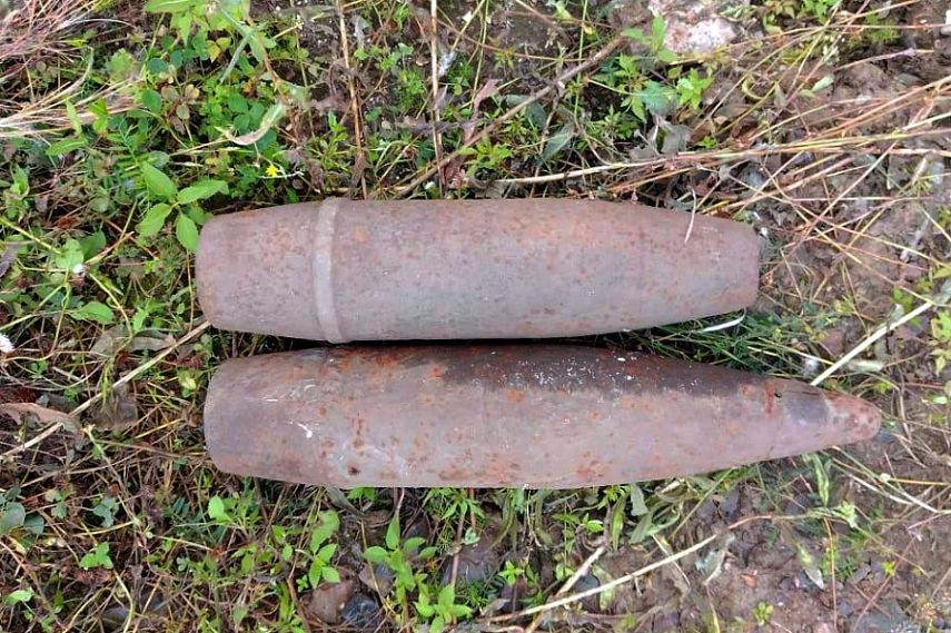 Под Железногорском обнаружили артиллерийские снаряды времён Великой Отечественной войны