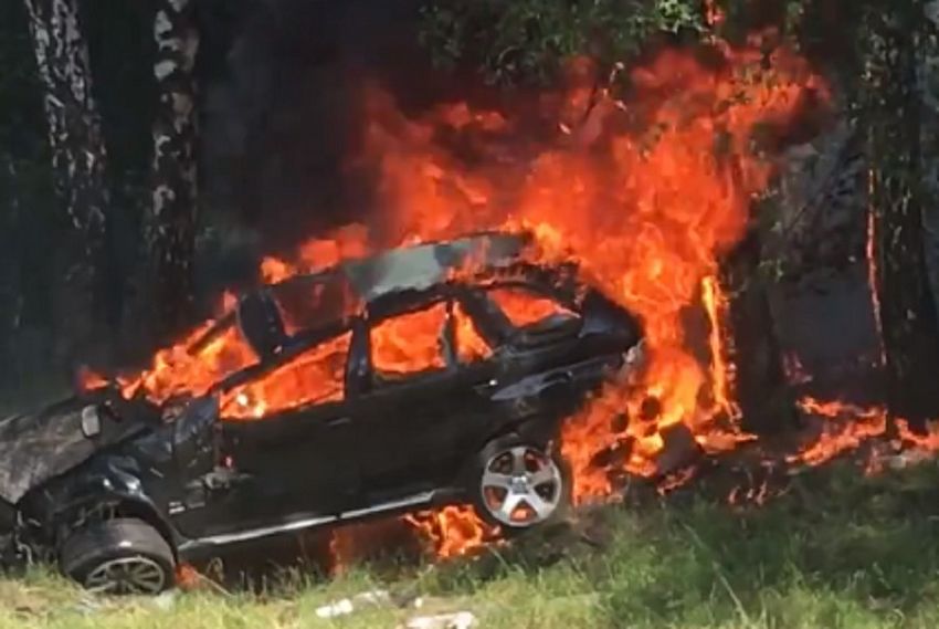 Страшное ДТП под Железногорском: водитель горящего «BMW» погиб