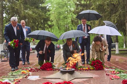 Руководители Металлоинвеста и МГОКа стали участниками праздничных торжеств в Железногорске 9 мая