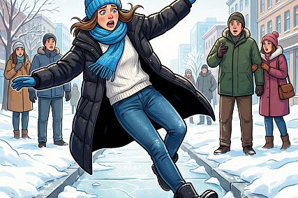 Как избежать неприятностей в гололёд