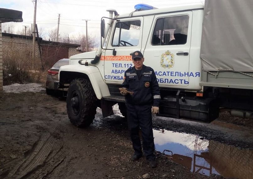В Железногорске обнаружили минометную мину