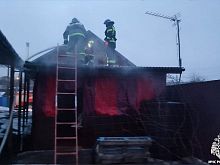 В селе Веретенино Железногорского района ликвидирован пожар в бане