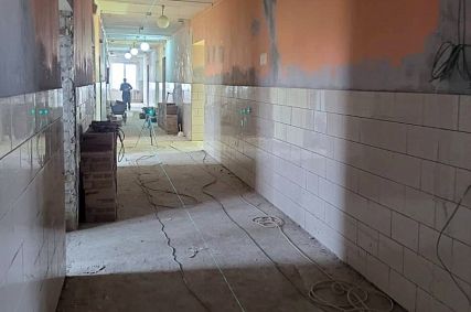 В Железногорском доме социального обслуживания продолжается капитальный ремонт